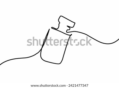 Perfume one continuous line drawing. Vector illustration. Simple line illustration.