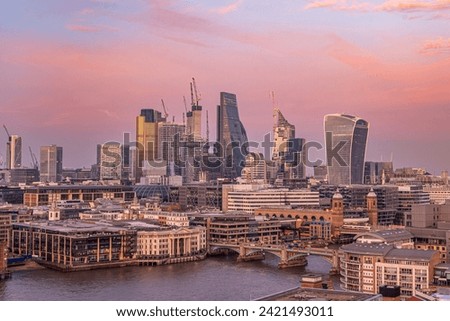 london city skyline at sunset city of london