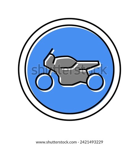 motorcycle road sign color icon vector. motorcycle road sign sign. isolated symbol illustration