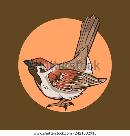 lonchura leucogastroides bird vector illustration with bold outline