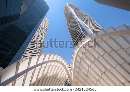 King Abdullah Financial District, in the capital, Riyadh, Saudi Arabia Royalty-Free Stock Photo #2421524565