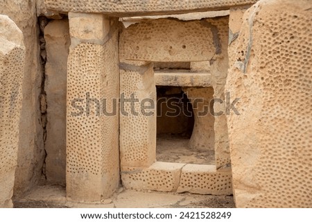 Mnajdra Megalithic Religious Site - Malta Royalty-Free Stock Photo #2421528249