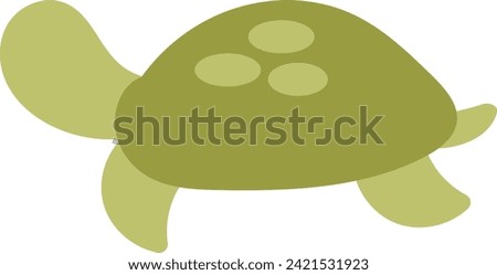 Flat icon of ocean animal turtle