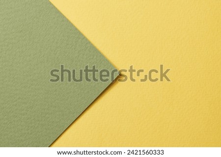 Rough kraft paper background, paper texture yellow green colors. Mockup with copy space for text