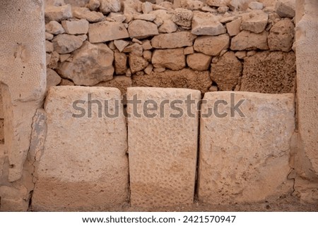 Mnajdra Megalithic Religious Site - Malta Royalty-Free Stock Photo #2421570947