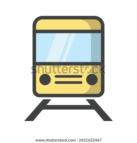 Train icon vector on trendy design