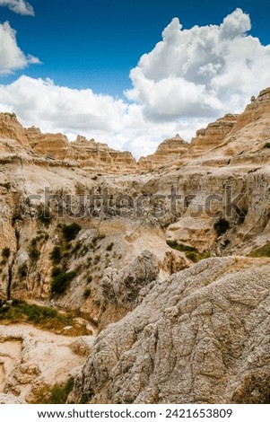 Views from the Notch Trail in Summer, Badlands National Park, South Dakota