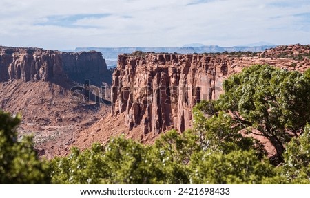 United States. Utah. Canyonlands National Park. "Isle in the Sky" mesa: overlook from Grand View Point. 
 Royalty-Free Stock Photo #2421698433