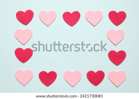 Beautiful hearts on a colored background