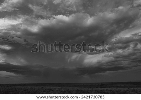 black and white picture of storm clouds in the savannah of Maasai Mara NP
