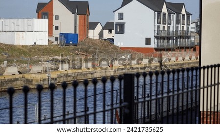 Barry, Vale of Glamorgan, Wales 02 Feb 2024; With East Quay homes almost complete the council puts pressure on developers to complete landscaping for areas designated for leisure and recreational use