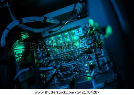 server computer should be high performance, stable, able to serve a large number of users. Royalty-Free Stock Photo #2421784287