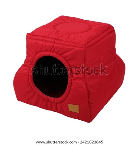 Pet kennel, fabric nest house for small dogs and cats, isolated white background. Clipping path.
