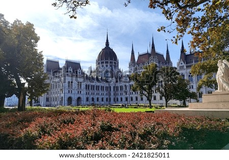 Hungarian Parlament From the Kossuth Square Royalty-Free Stock Photo #2421825011