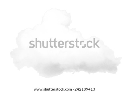 White cloud isolated on the white background