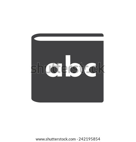 Alphabet book, modern flat icon
