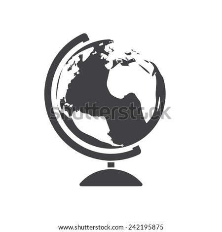 Globe, modern flat icon