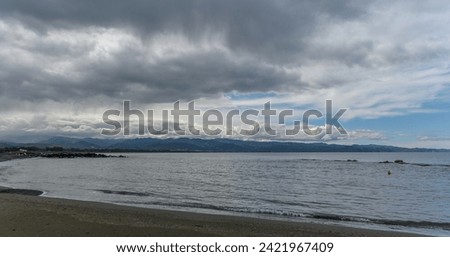 coast and waves on the Mediterranean sea on a winter day in Cyprus 20