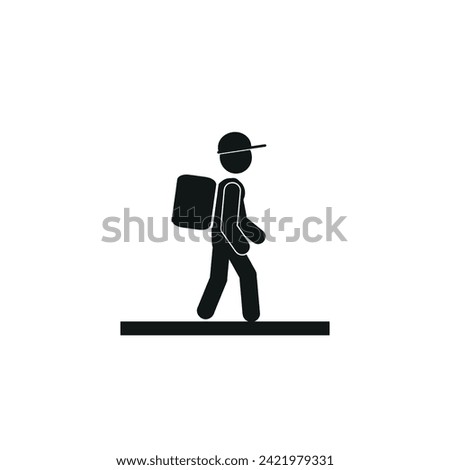  pizza delivery, hot lunches, food delivery courier, human figure, flat vector illustration