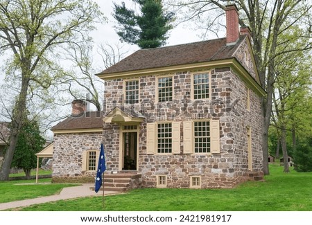 Valley Forge National Historical Park, Revolutionary War encampment, northwest of Philadelphia, in Pennsylvania Royalty-Free Stock Photo #2421981917
