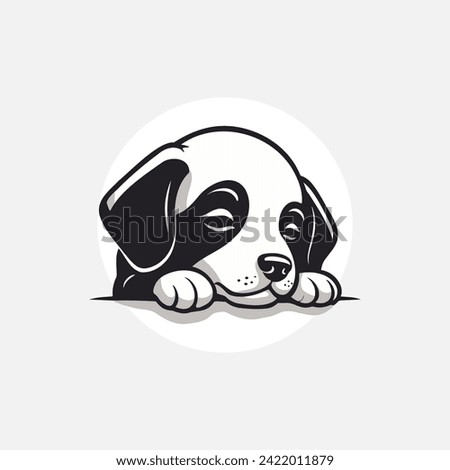 Cute Dog, puppy  vector illustration isolated on white background