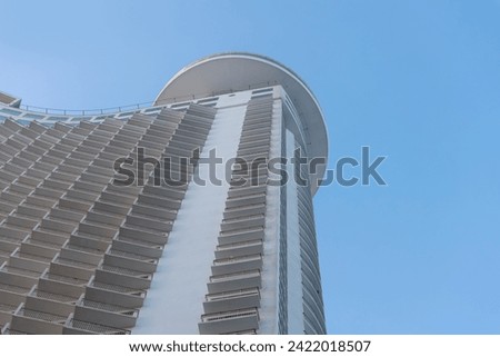 Low angle view of skyscrapers in Cairo, Egypt