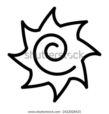 Windstorm Vector Line Icon Design Royalty-Free Stock Photo #2422028425