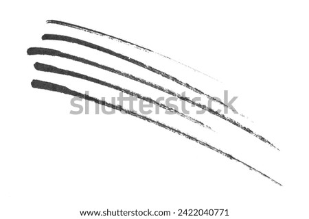 Realistic rough black marker. Set of ink lines. The doodle is drawn on a white isolated background with a black marker. Hand painted. Black marker on paper isolated on white background Royalty-Free Stock Photo #2422040771