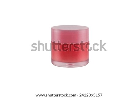 Blank cosmetic jar isolated on white background