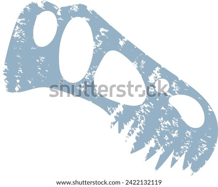 Dinosaur Skull Silhouette Vector Illustration