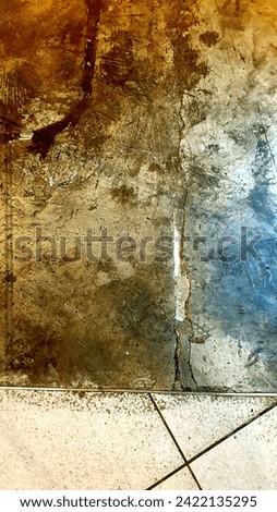 The old, wrinkled, rough floor pattern has white-gray-black-yellow tones. Many colors mixed together, modern, minimalist, looks good. There is art in design. Can be used as a background image.