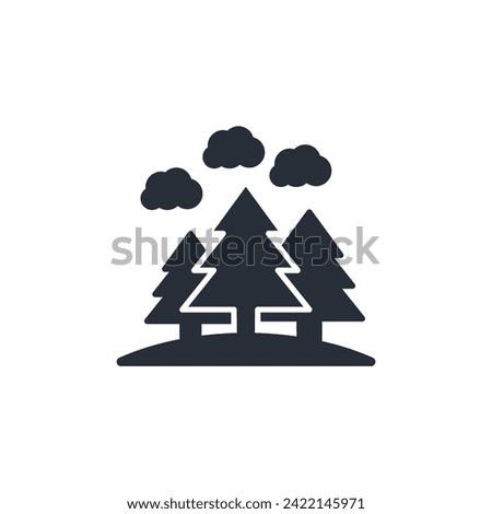 Forest icon. vector.Editable stroke.linear style sign for use web design,logo.Symbol illustration.