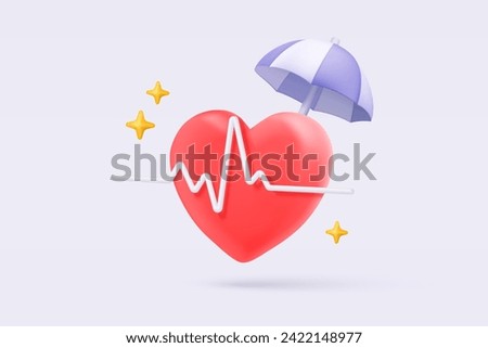 3d first aid medicine and emergency call to hospital for diagnostic health pharmaceutical. Heart checkup online consultation with call center. 3d diagnostic urgency icon vector render illustration Royalty-Free Stock Photo #2422148977