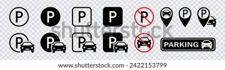 "Optimize parking visuals with our Car Parking Icon Set – A comprehensive collection for clear and effective communication in traffic and parking designs."