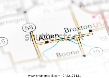 Alden. Oklahoma. USA on a map Royalty-Free Stock Photo #2422171131