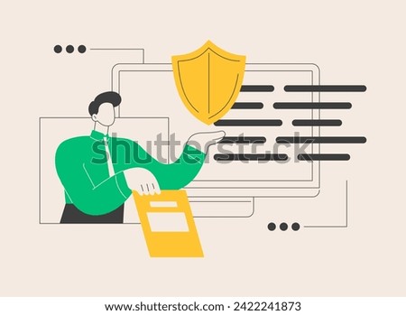 General data protection regulation abstract concept vector illustration. Personal information control and security, browser cookies permission, GDPR disclose data collection abstract metaphor. Royalty-Free Stock Photo #2422241873