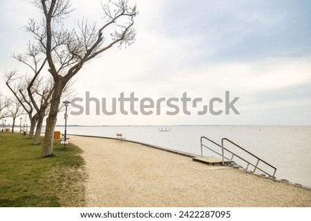 Beach at The Neusiedl am See lake, Austria, Europe. Royalty-Free Stock Photo #2422287095