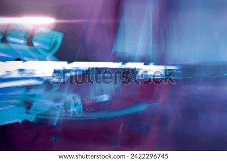 Electric Haze. Blue and purple tones dripping. The best quality ICM abstract art photography, for fine art prints and backgrounds.