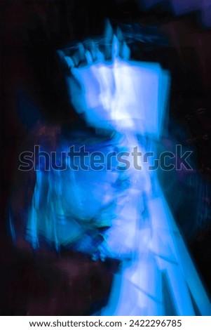 Blue electric man. The best quality ICM abstract art photography, for fine art prints and backgrounds.