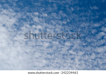 blue sky have cloud in winter season