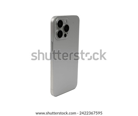Back view of mobile or smartphone new model photo isolated on white background