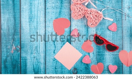 Happy Valentine's Day romantic on natural background. Romantic greeting card template.