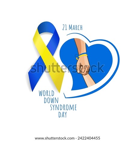 Vector Illustration of World Down Syndrome Day.
 Royalty-Free Stock Photo #2422404455