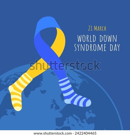 Vector Illustration of World Down Syndrome Day. 
