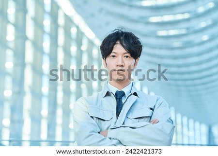 A man working in work clothes