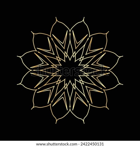 Circular pattern in the form of a mandala. Henna tattoo mandala. decoration golden mandala