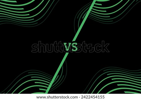 Europa conference league empty football match vector template image for two teams logo. Black background with rounded green lines. Royalty-Free Stock Photo #2422454155