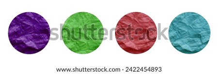 colored round paper label, isolated on a white background.a set of colored circles isolated on white.