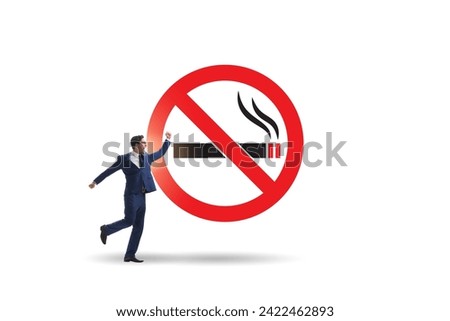 Anti smoking concept with antismoking logo