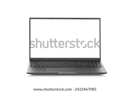 Laptop design template isolated on white background. Mockup. With clipping path